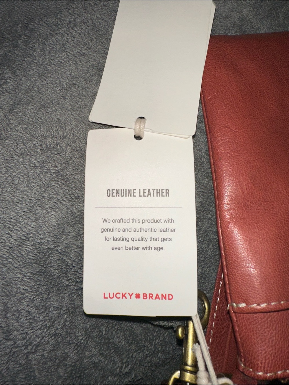 NWT Lucky brand leather wristlet that converts to handbag & detachable card case - Picture 5 of 5